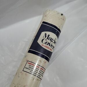 Magic cover self-adhesive 8 yard winsord beige cottage floral shelf drawer liner